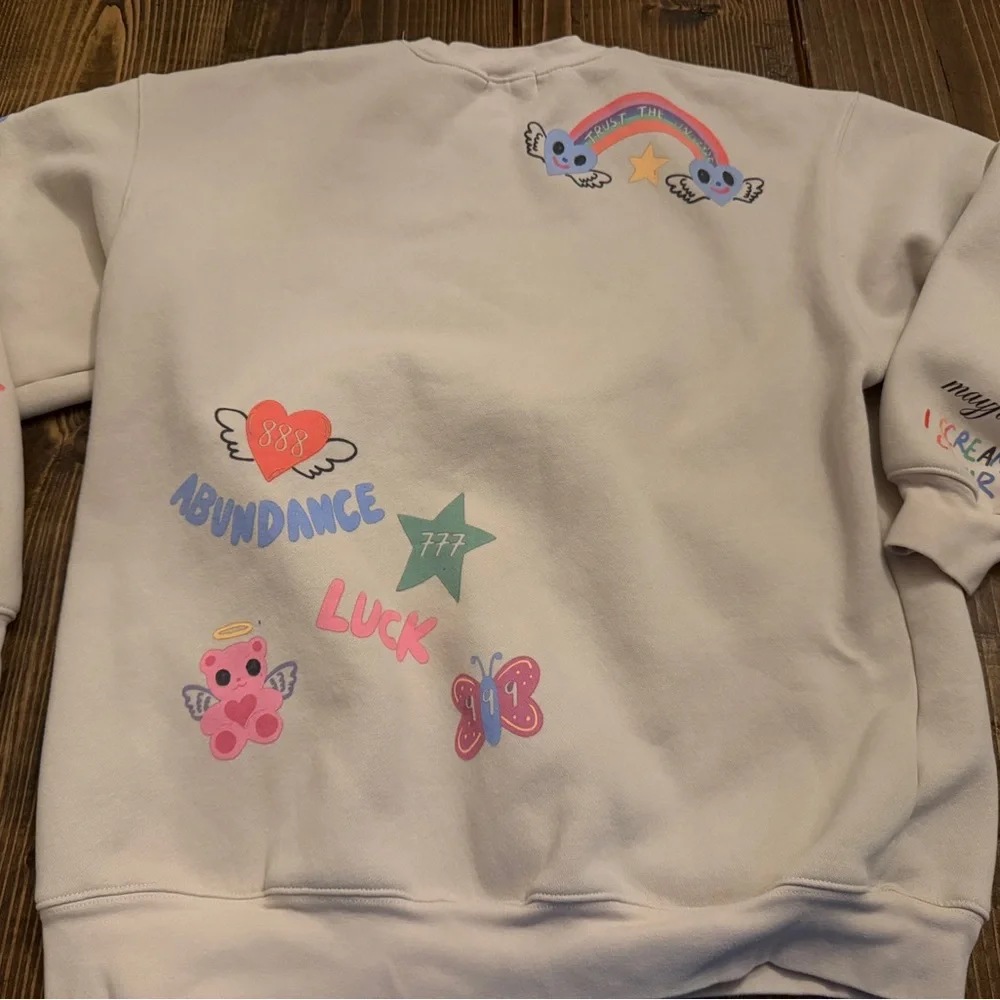 Mayfair Group Angels All Around You Sweatpants Sweatshirt Matching Set S M - Picture 6 of 10